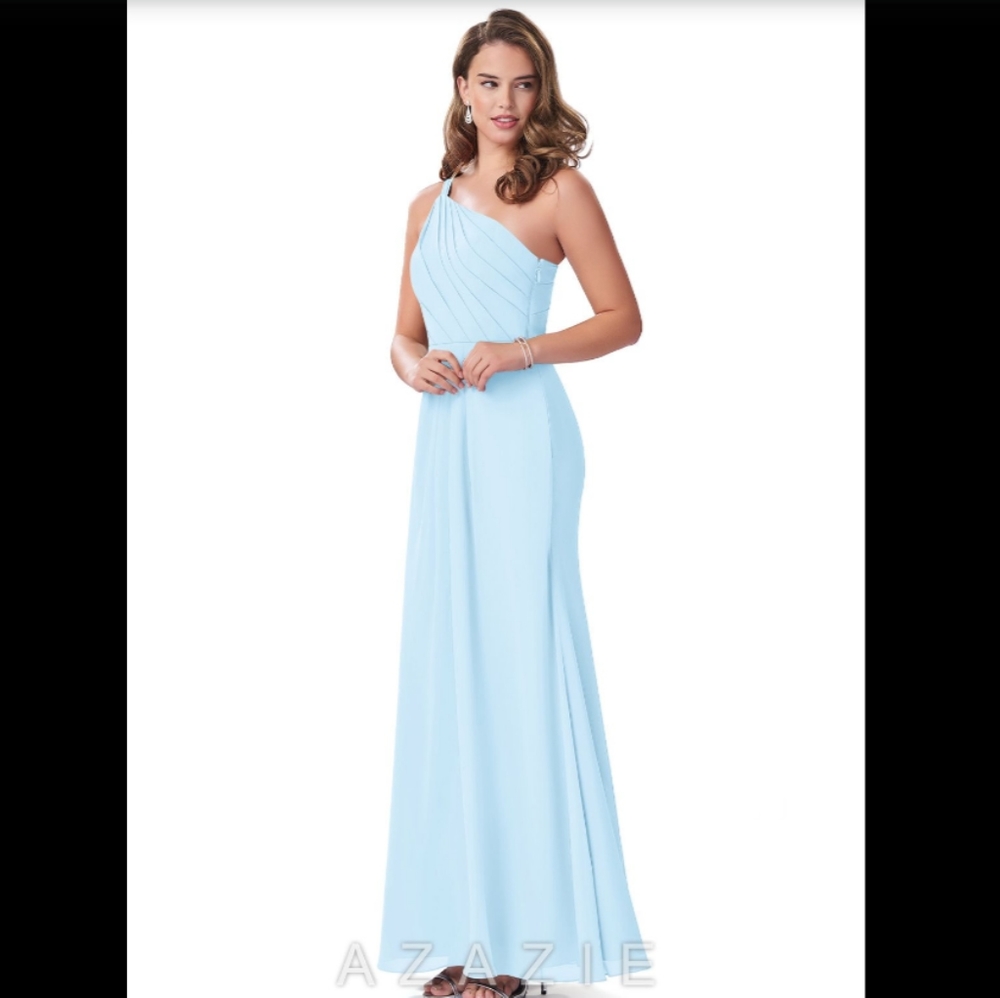 Azazie Carissa Dress in Sky Blue